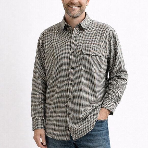 Orvis Other - Orvis Men's XL Button-Up Shirt Brown Check Cotton Twill Casual Outdoor